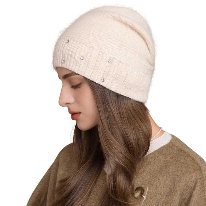 Beanie/Skull Caps Women's Slouchy Beanie Knit Hat Light Luxury Winter Knitted Cap with Ribbed Cuff New Year Gift Ideal Holiday Present HatsT261