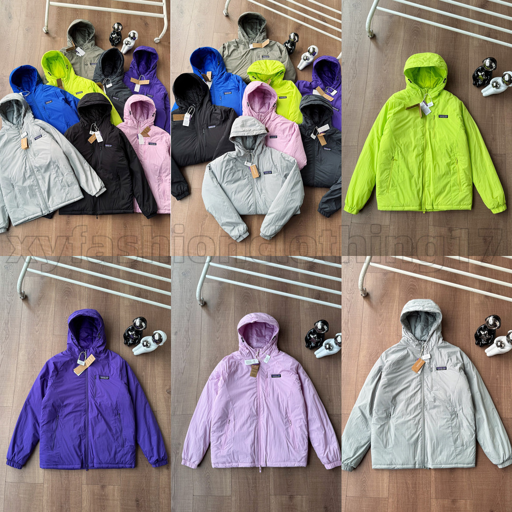 PAT Cotton Coat Unisex Hooded Loose Fit Lightweight Windproof Warm For Autumn Winter Outdoor Daily Activity Zipper Closure Long Sleeve Multiple Pock