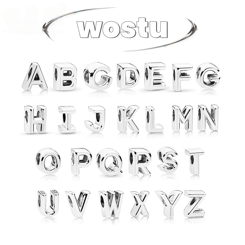 jewelry woman designer Charms silver 26 English letter Charm beads pendant High quality luxury jewelry for women Charms fit DIY bracelets necklaces
