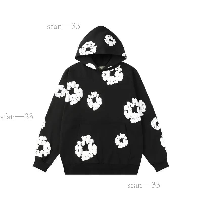 Desnim Hoodie Kapok Hoodie Foaming Print Hoodie Mens Sweat Suit Floral Hip Hop Sweatshirts Men And Women Classic Comfortable Hoodies Tearhoody 820 S