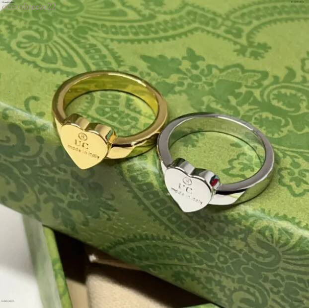 gg ring Silver Designer Love Ring High Quality Titanium Steel Heart Couples Wedding Rings For Men And Women Wdding Jwlry Lady Party Gift Size 6 7 8
