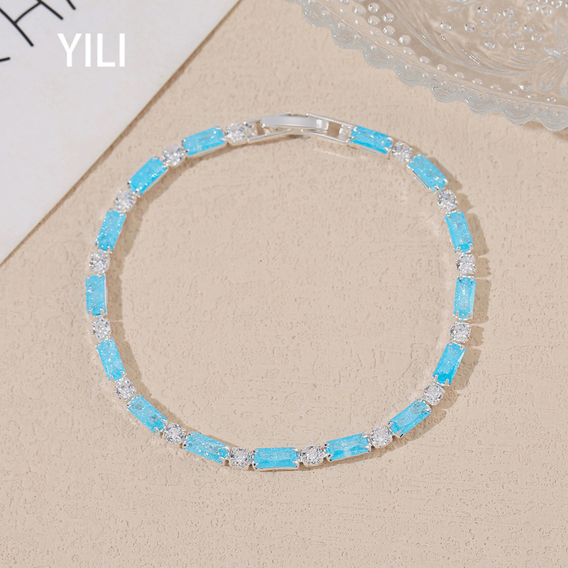 Sea Salt Sparkle~ Ultra-Shiny Ice Flower Zircon Bracelet, Korean-Style, Sweet And Chic, Lightweight Luxury, Versatile Accessory