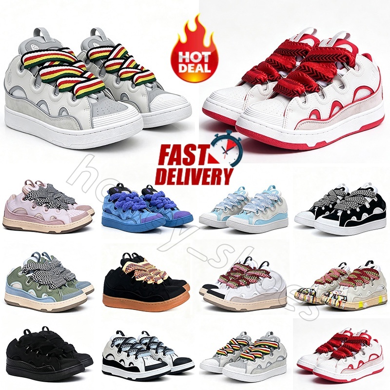 curb trainers designer shoes for women men casual platform leather all black white pink mens embossed nappa calfskin laces sports big size sneakers
