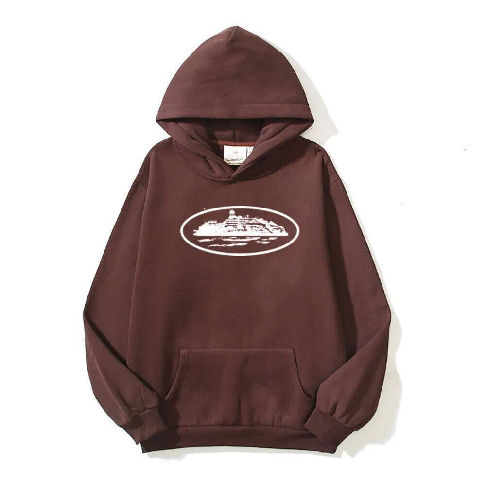Demon Island Hoodie Men Designer Cortesz Long Sleeve Demon Island Printed Pattern Graphic Pullover Solid Color Round Neck High Street Hipohp Style H