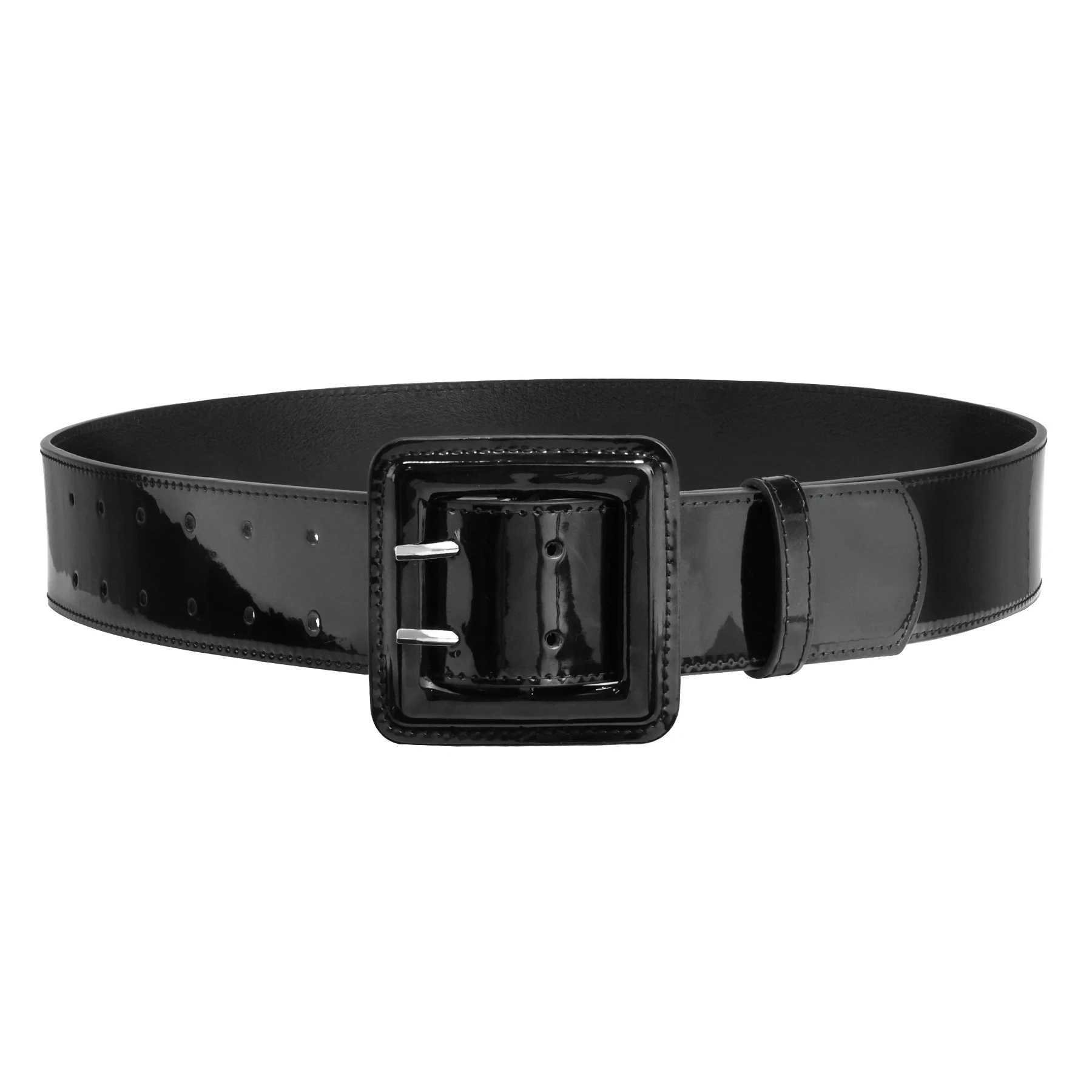Wide Belt for Women Fashion Faux Leather Waist Belt with Buckle for Dresses Coat S261017M1DI