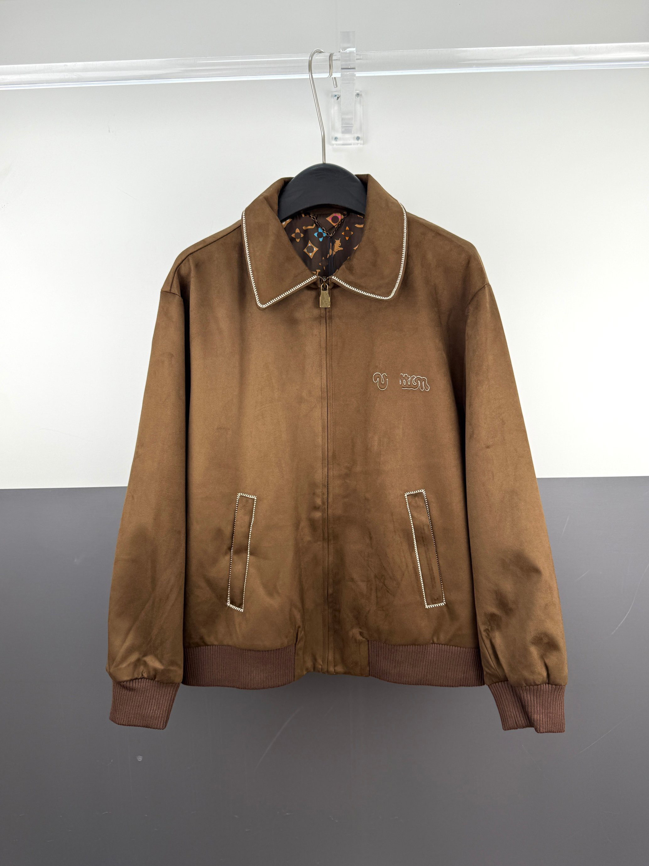 2026 Fashion Jacket 26SS Khaki Zipper Jackets Streetwear Outdoor Casual Oversize Jacket Brand Coats Satin Designer Jacket Clothing s12