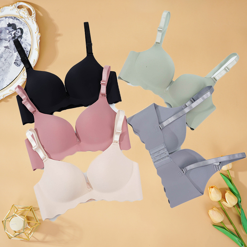 Women Seamless Bra Solid Push Up Lingerie Sexy Wire Free Bralette Female Intimates Comfort French Fashion Underwear Top Bras dongdumaoyi