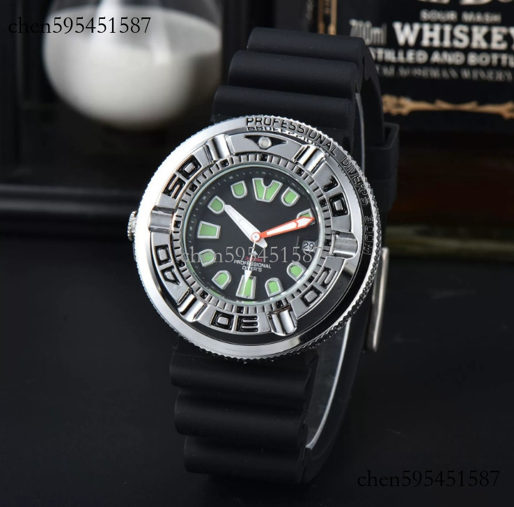 citizenlys Watch Eco Luminous Waterproof Analog Auto Date Rotate Bezel citizenwatchs Watches Sport Rubber Strap Quartz Movement Citizenity Wristwatc