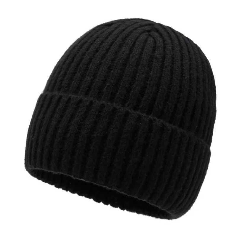 New winter fashion padded and thick knitted hat for outdoor cycling cold protection head wrap woolen hat for skiing S2610174MBC