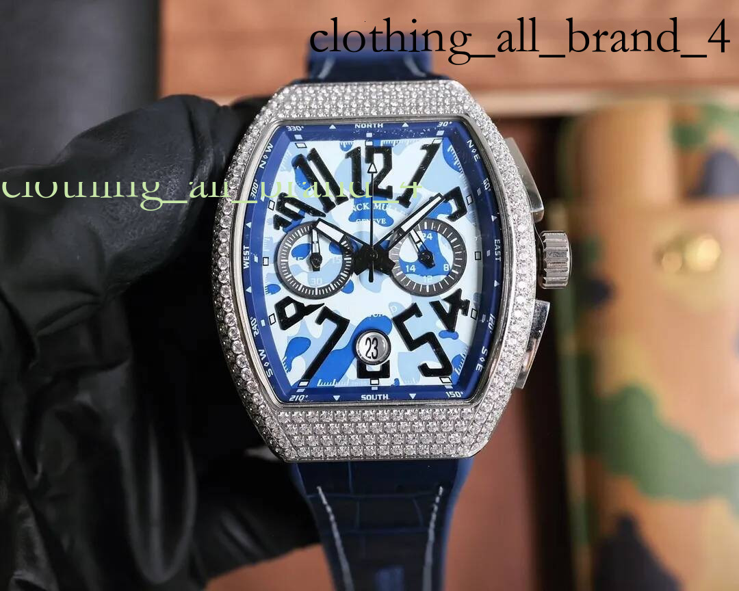 Mull Watch Luxury Moissanite Watch Iced Out Chronograph Menwatch Franck High Quality Quartzt Movement Full Diamond Reloj Bust Down Montre Jason007 L