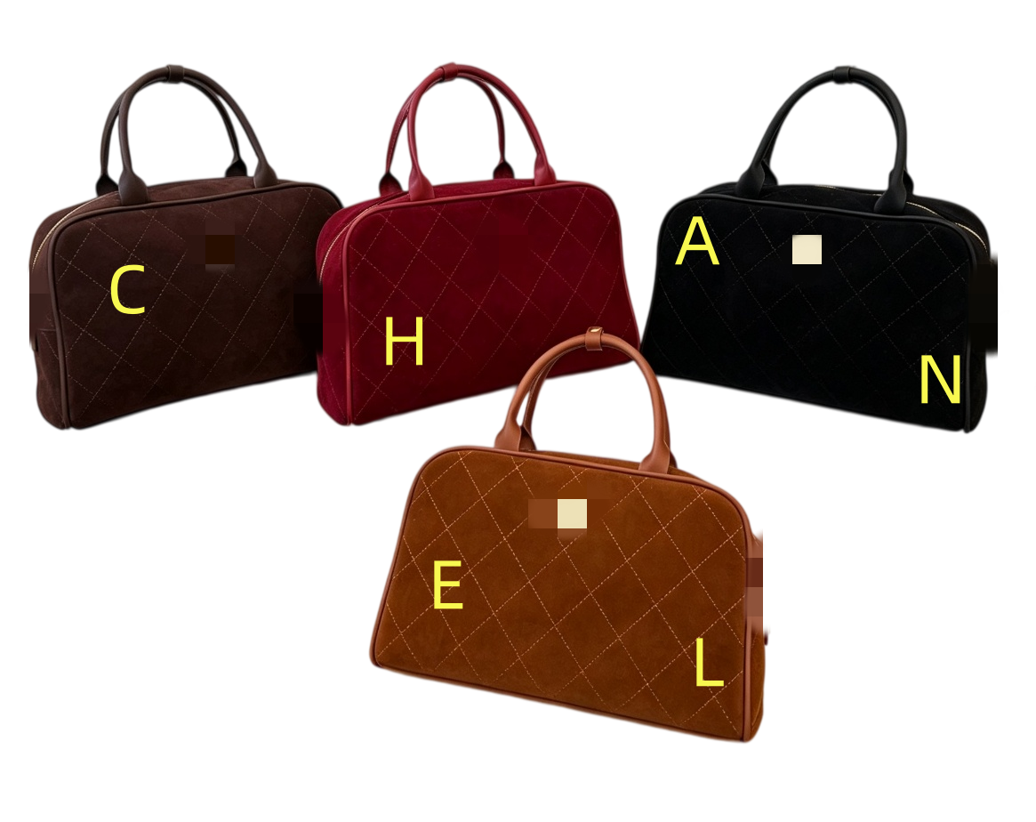 Briefcase, bowling bag, lazy style tote bag, fashionable high-end light luxury women's bag, designer bag, size 33*11*20