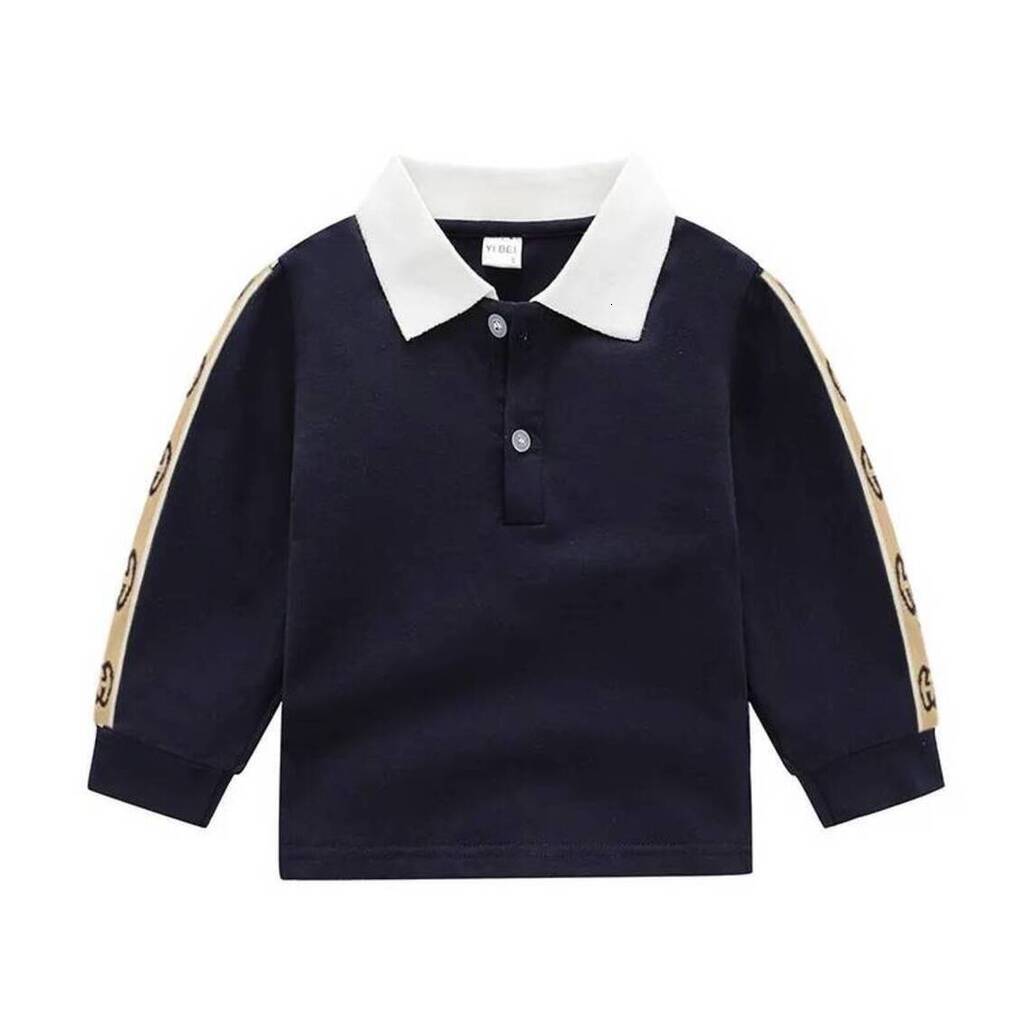 Girls Hoodie Baby Boys Turn Down Collar Shirts Autumn Kids Long Sleeve T Shirt Gentleman Style Children Cotton Casual