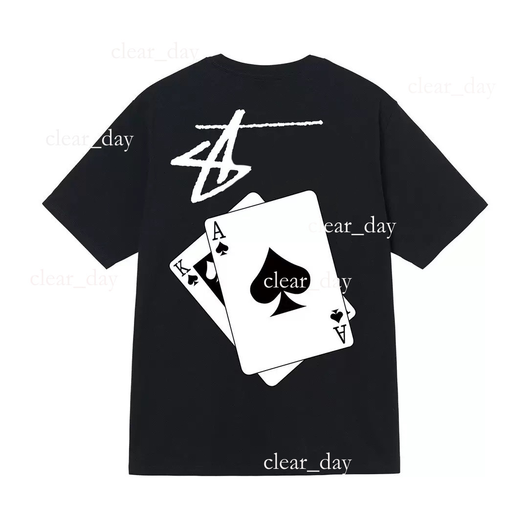 Stussied T Shirt Designer High Quality Workmanship Stud Tees Letter Print Billiard Graphic Vintage Loose Sports Studded Tshirts Fashion Classic Tshi