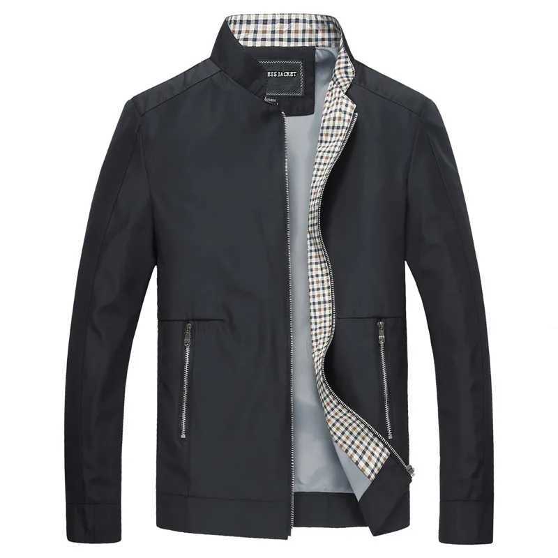 New Spring Autumn Men's Jackets Casual Coats Solid Color Mens Brand Clothing Stand Collar Male Bomber Jackets S261017TCTP