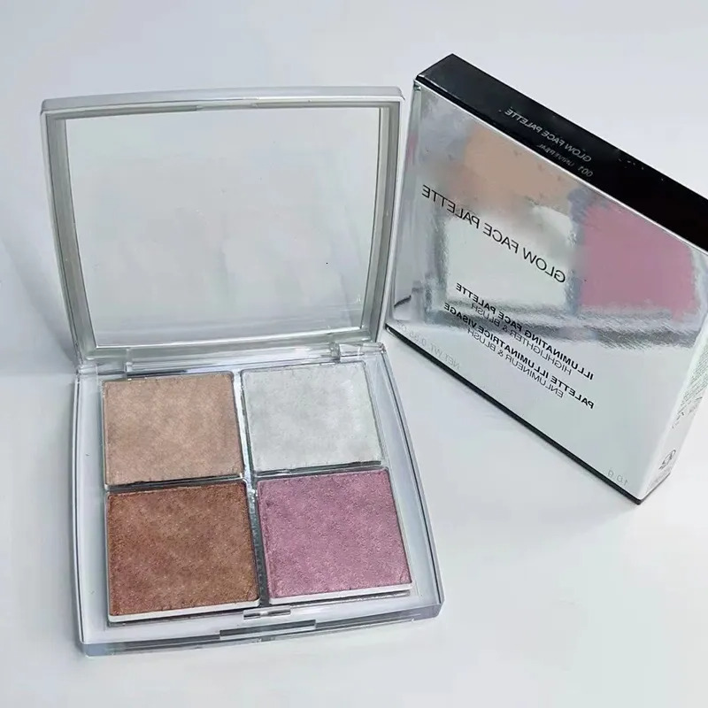 2026 Highlighter Powder Palette 4 Colors Glitter Contour Brighten Shimmer Face Glow Palette 10G Free Shipping 07