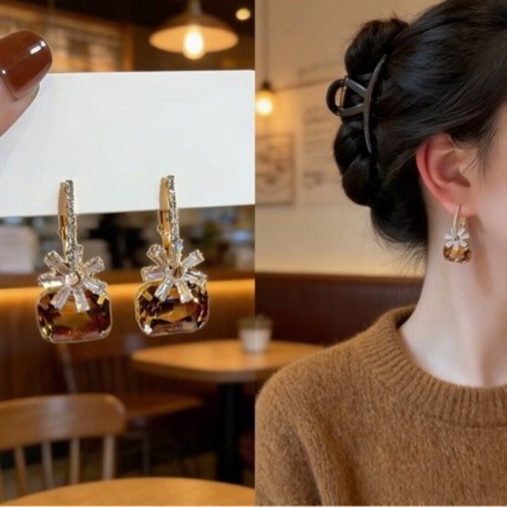 2026 Qinru's New Popular Geometric Floral Earrings Can perfume Be Worn In Multiple Ways, cologne Offering A Unique Exqui L3