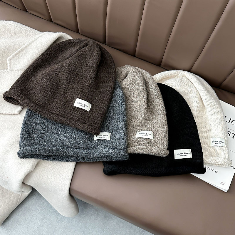 Autumn winter warm knitted hat women Korean style fashionable earprotecting suitable for larger head sizes loosefitting and coldresistant