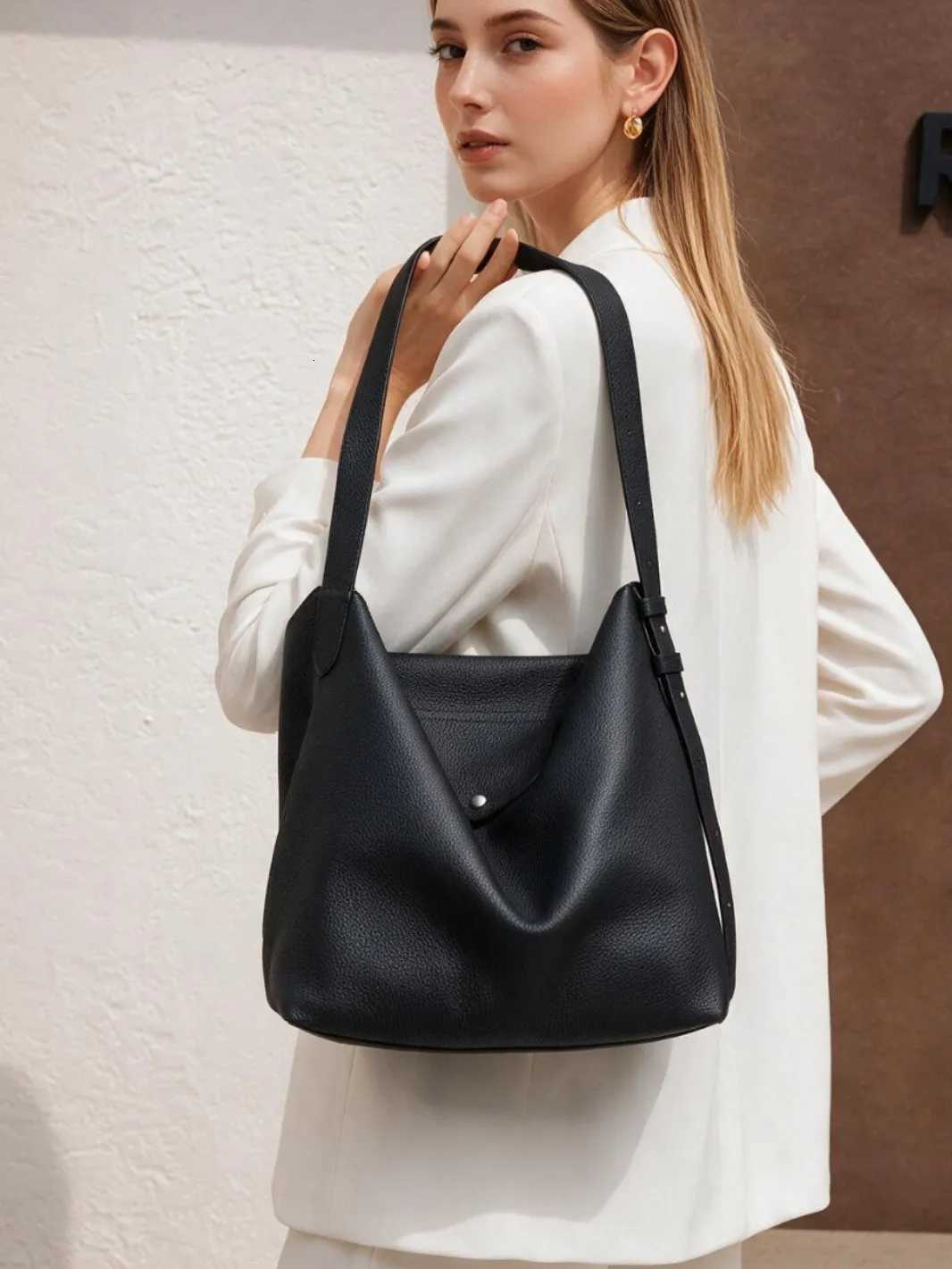 Evening Bags Topgrain Cow Leather Women Bag Crossbody Tote Underarm Bag Handbag Shoulder Bag for Daily Use H261016