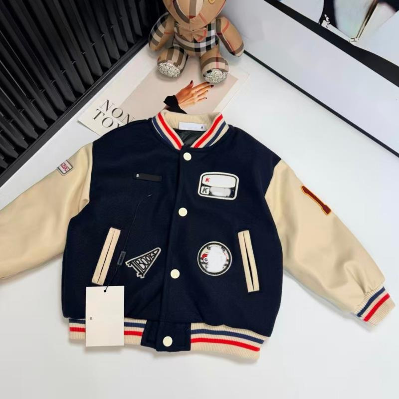 Kids Designer Clothes Jacket Girls Boys Coat Childrens Outwear Trendy Long Sleeve Stand Up Collar Baseball Jackets For Spring Autumn