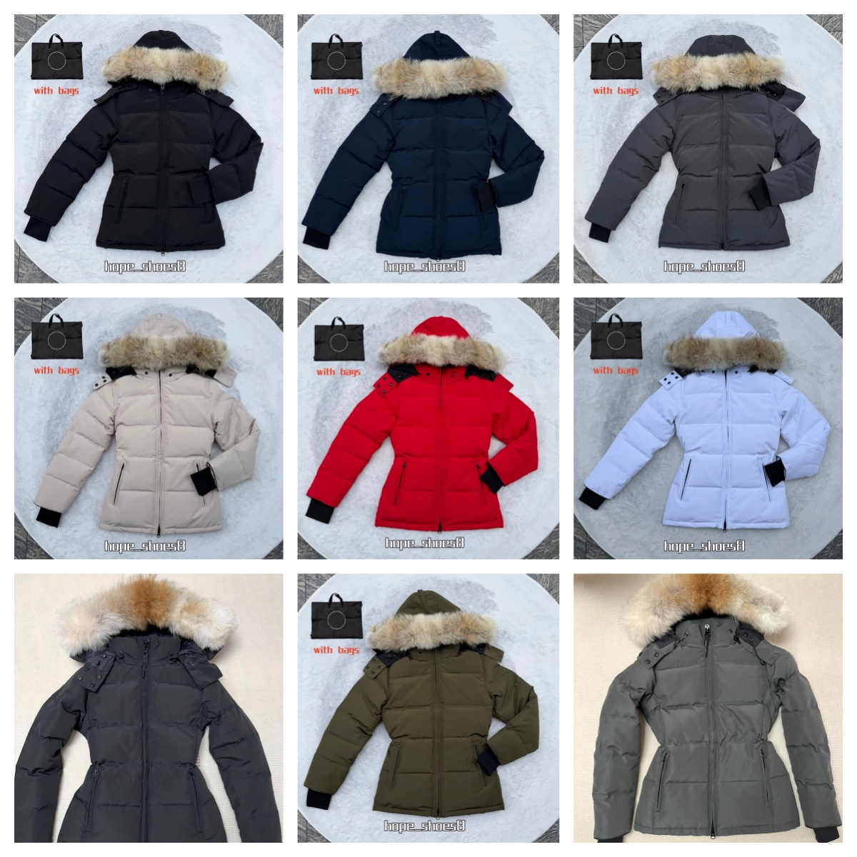 2026hot Women Puffer Jackets high quality down Jacket Winter Parka Coats Real Wolf Fur Outdoor Wyndham Windbreaker coats womens Outerwear Luxury dow