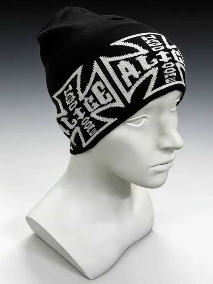 Beanie/Skull Caps 2026 Trend Gothic Graphic Print Knit Skull Cap Y2K Punk Warm Elastic Beanie Casual Street Daily Winter Cold Protection HatT261017