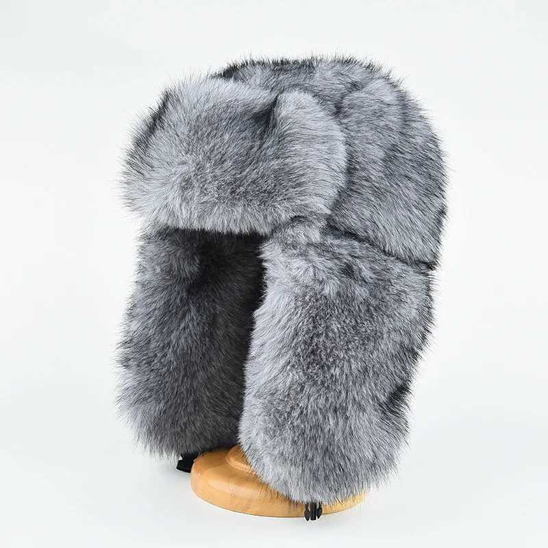 Trapper Hats Unisex Imitation Mink Fur Lei Feng Hat Winter Thick Warm Cycling Skiing Cap with Plush Fluffy Ear Protection for Men And WomenT261017