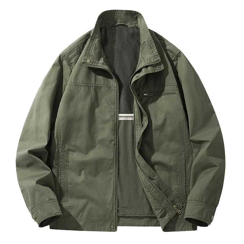Men's Casual New Stand Collar Jacket Loose Coat Korean Men Jacket Regular Style Coat Versatile Brand Men Clothing S261017KMP5