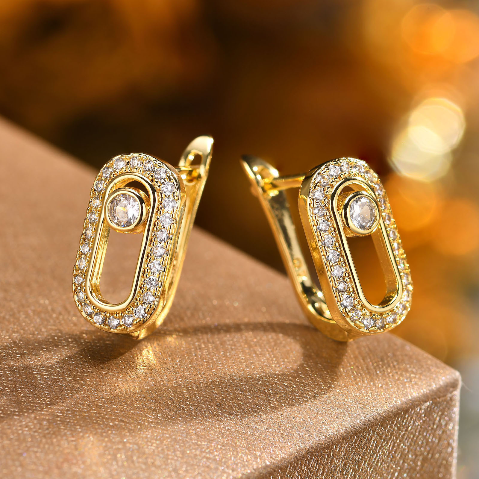Mesikaa Stud Earrings Designer Messikaas Fashion Earring For Woman Ear Jewelry Diamond Fashion Commuting Geometric Exquisite Earrings For Women
