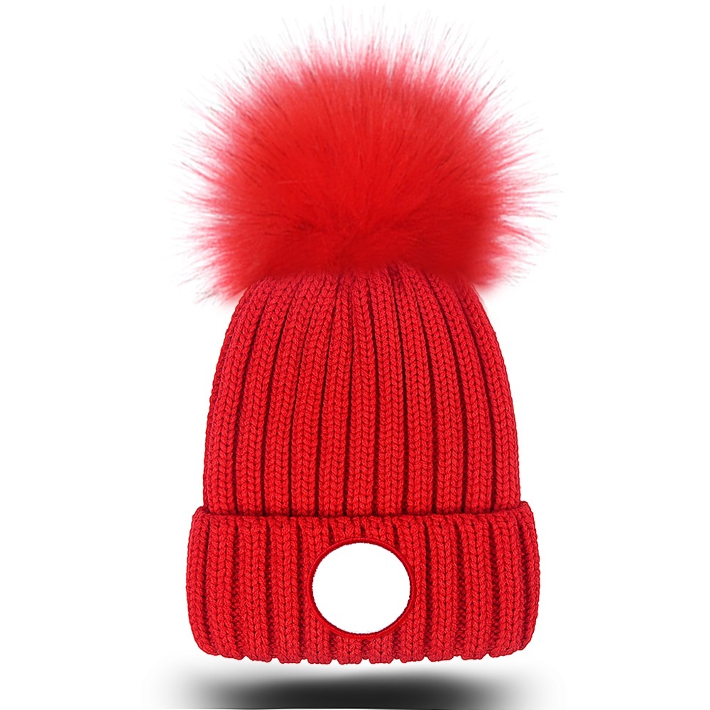 Warm Winter Caps Fashion winter hat Design beanies wool skull cap Fashion Women Beanie Pom Pom Bobble Hat Outdoor ski warm hats high quality d-4