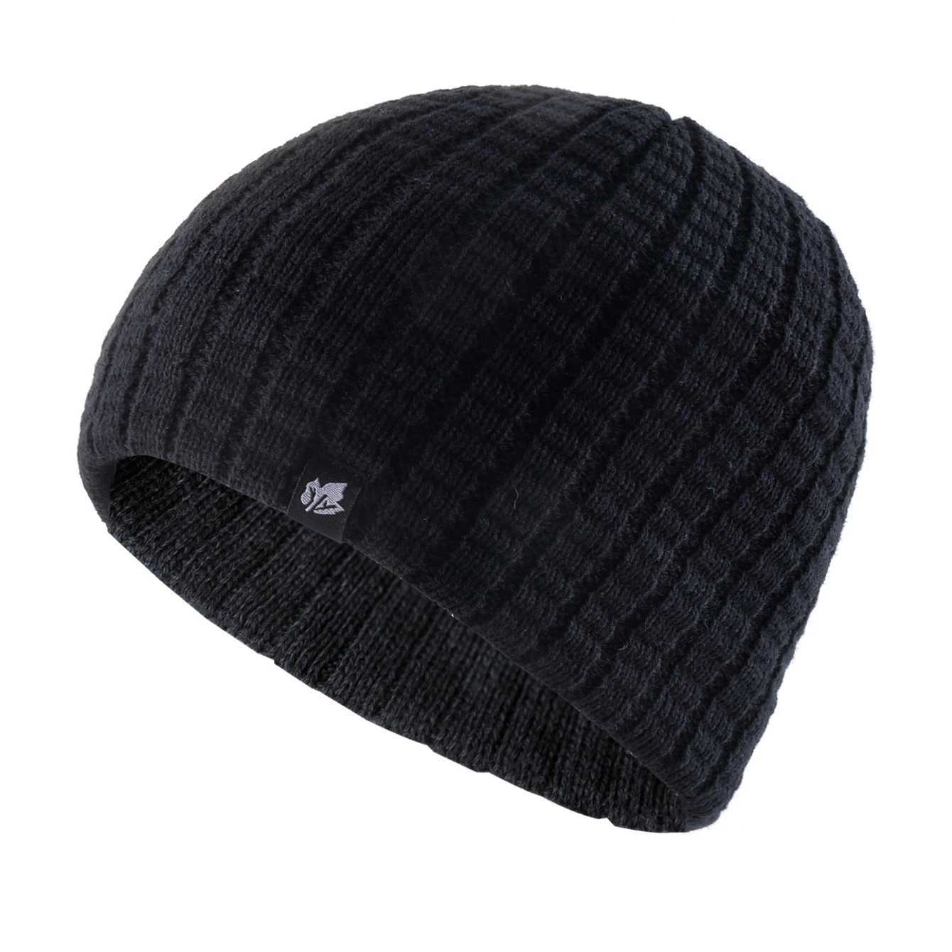 Knitted Winter Thick Beanie Men Outdoor Casual Sport Warm Ski Hat Double Layer Velvet Skullies Beanies With Maple Leaf S2610177WT0