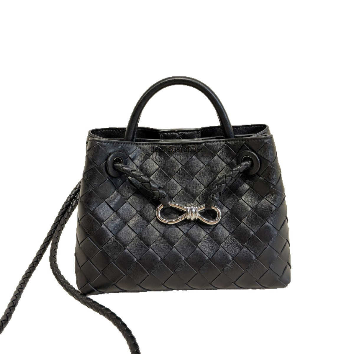 Classic Designer Style 2026 New Mini Frosted Leather Handwoven Metal Rope Buckle Handbag Fashion Commuter Shoulder Crossbody Bag