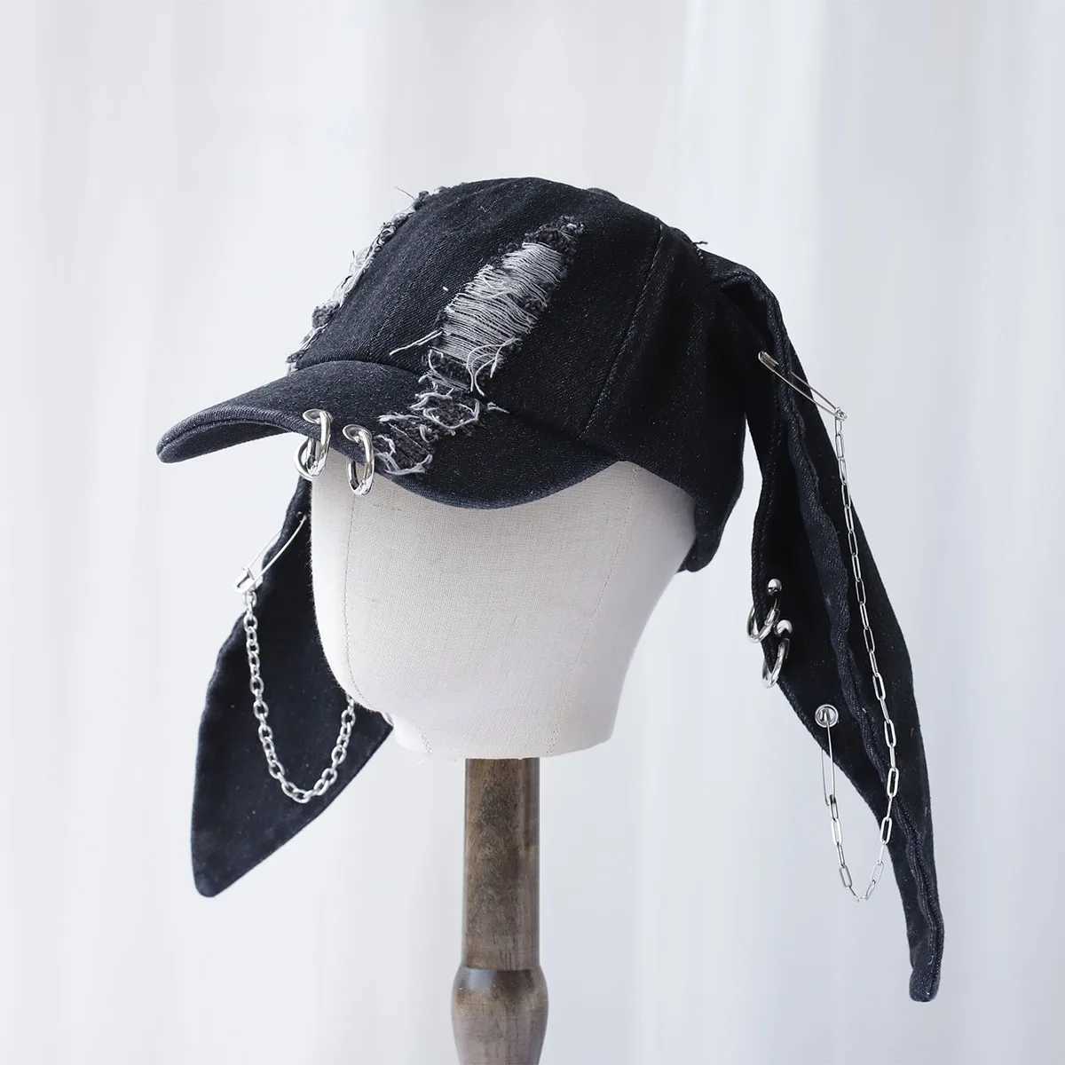 Long Hot Girl New Rabbit Ears Cowboy Baseball Hat Wash Graffiti Hip Hop Cap Women Men Party Team Baseball Cap M261016