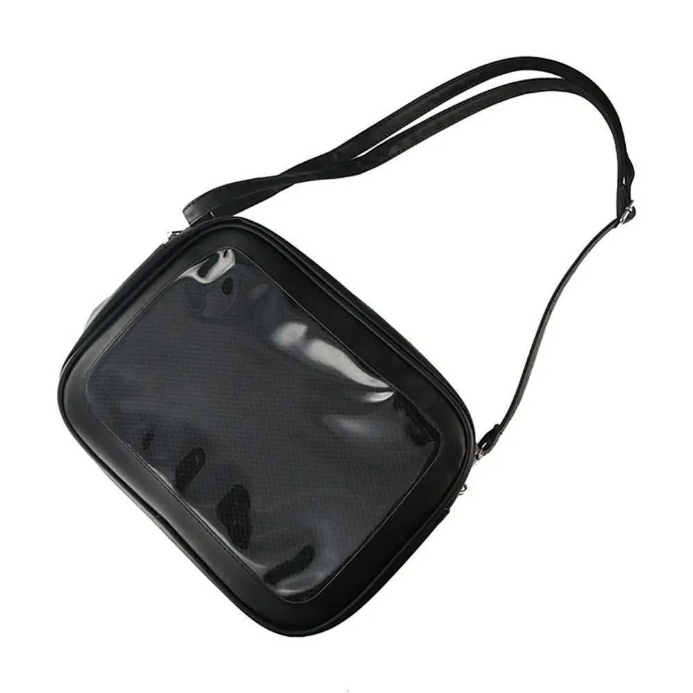 Shoulder Bags Multifunction Zipper Bag Solid Color Itabag PU Cotton Bag Transparent Bags Wallet Storage Bag Shoulder Bag Travel H261016