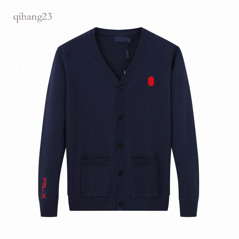 Ralf Sweaters Laurnen Men Polo Sweater Designer Cardigan Quarter Zip Knitted Half Small Horser Jumper Long Sleeve Wool Horse Embroidered Rauph Larue