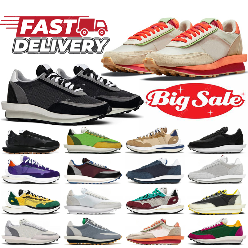 Designer running Waffles Shoes Sail nylon Black White Tour Stadium Sail Gum Blue Void Bright Citron Grey Game Royal Sneakers 36-45