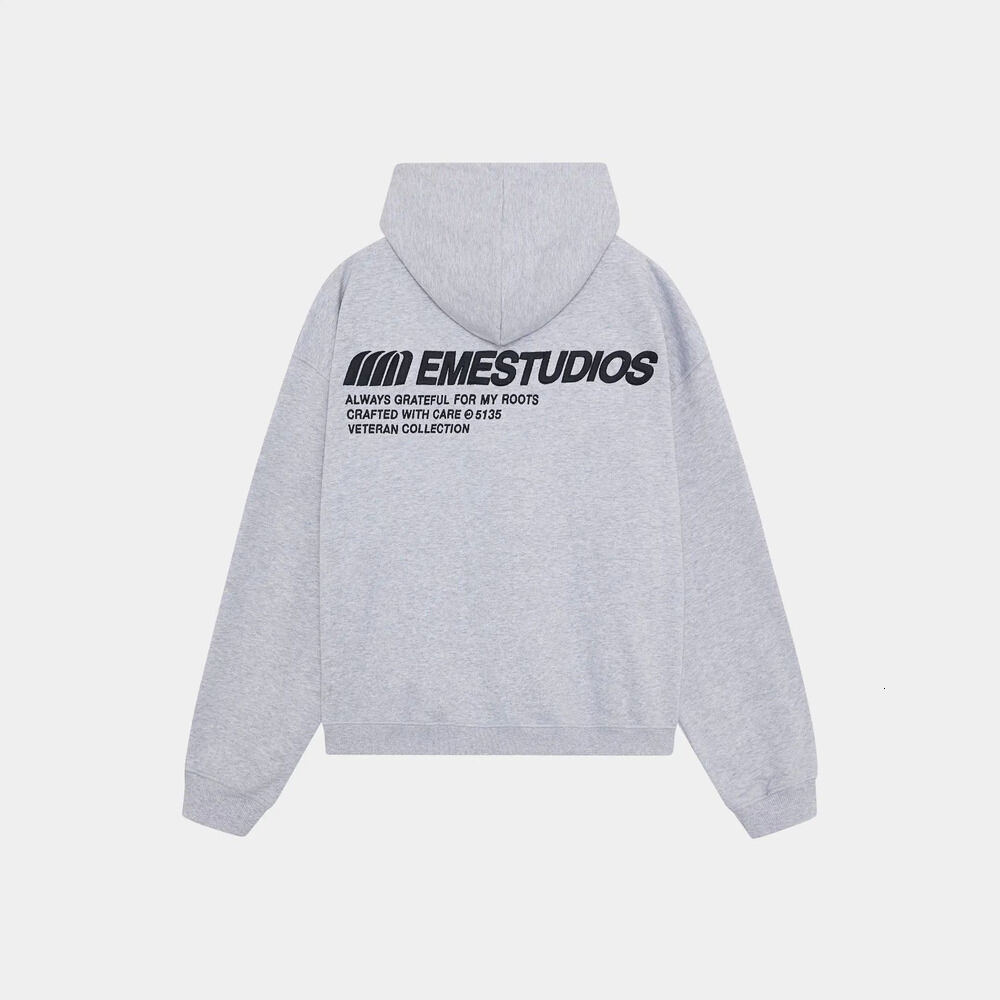EME Studios Hoodie Designer Unisex Casual Fashion Men Classic Letter Print High Street Autumn Knit Sweater Eme Long Sleeved Pullover Cotton Hooded T