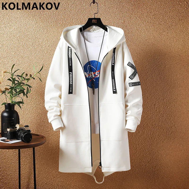 Spring and Autumn Men's Classic Fashion In The Long Windbreaker Men's Casual Loose Large Size High-Quality Coat M-5XL 261013