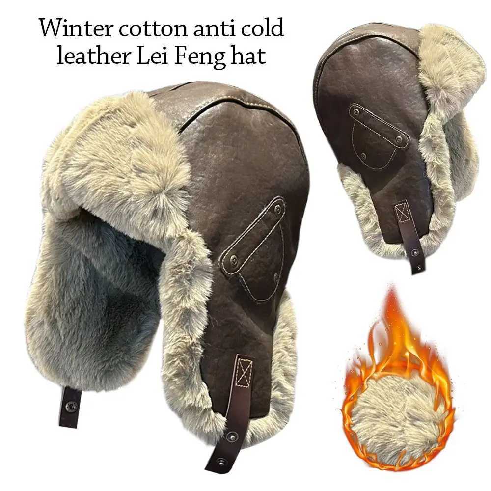 Trapper Hats Cozy Faux Fur Winter Cap Thick Warm Bomber Hat Windproof Lei Feng Hat for Men WomenT261017