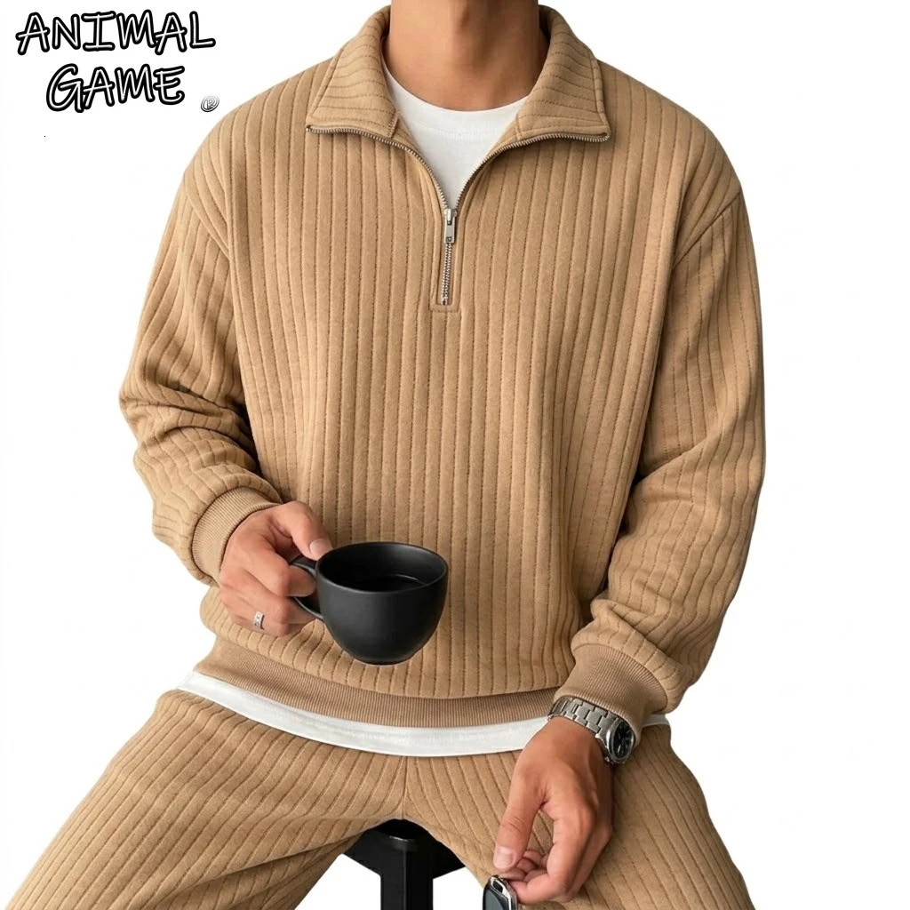 Men y Solid Striped Quarter Zip Pullover Long Sleeve V Neck Up Sweatshirt Casual Gym Hooded Shirt Soft Breathable Daily 261016