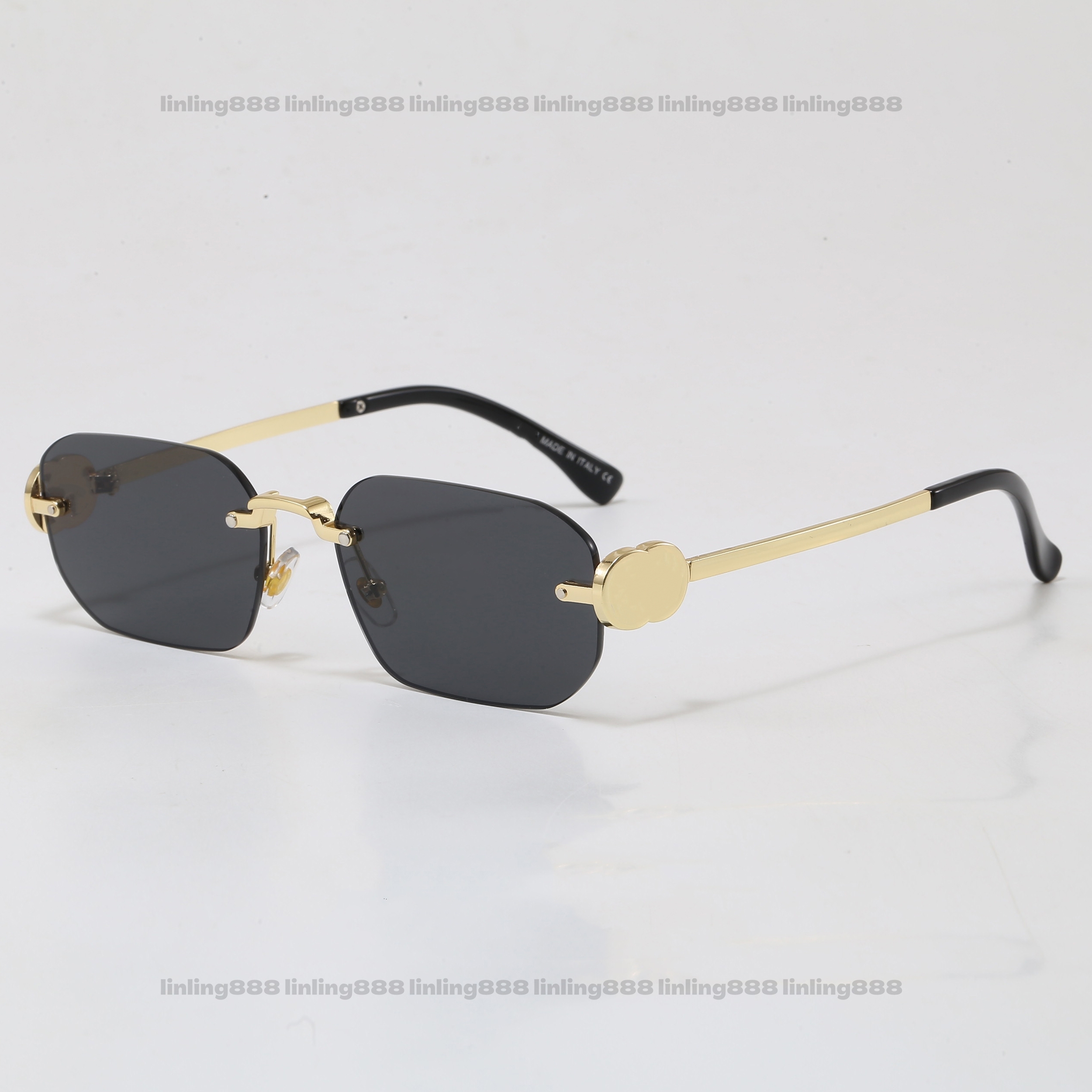 Fashion Polarized Sunglasses Women Outdoor Shades Frameless Y2K Luxury Brand Designer Driving Fishing Travel Vintage Square Sun Glasses Man UV400 Ey