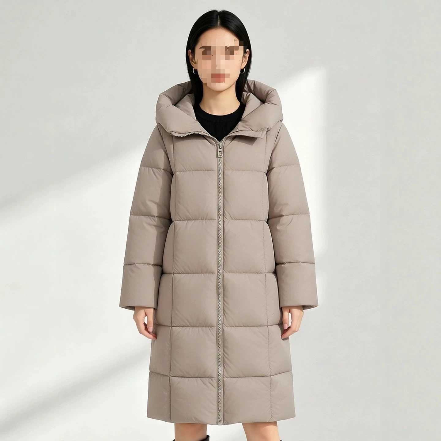 Women's Down Parkas Women's Winter Jacket Long Hooded Loose Padded Quilted Puffer Coat Trend Fashion Classic Cozy Chic Hot Zip Pockets Out