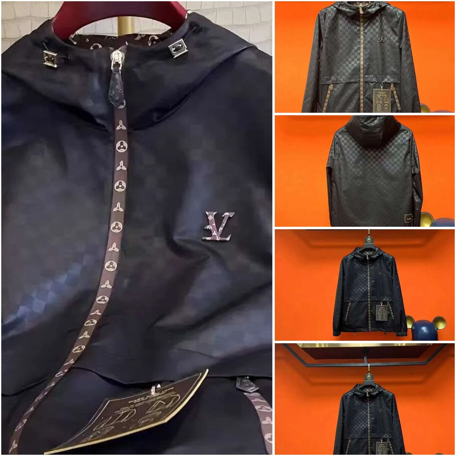 Free Shipping 2024 Spring New Men 's Light Luxury European High-Quality Hooded Jacket Versatile Comfortable