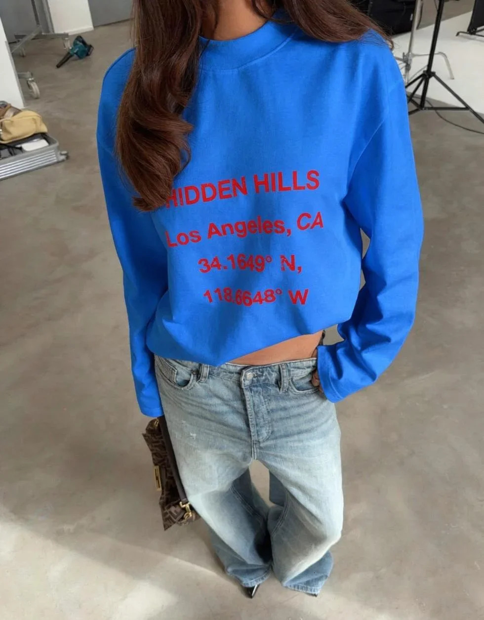 2026 Unisex Y2K Long Sleeve Tshirt Unique Front Letter Print Crew Neck Casual Tee 90s Retro Streetwear for Men and Women 261017