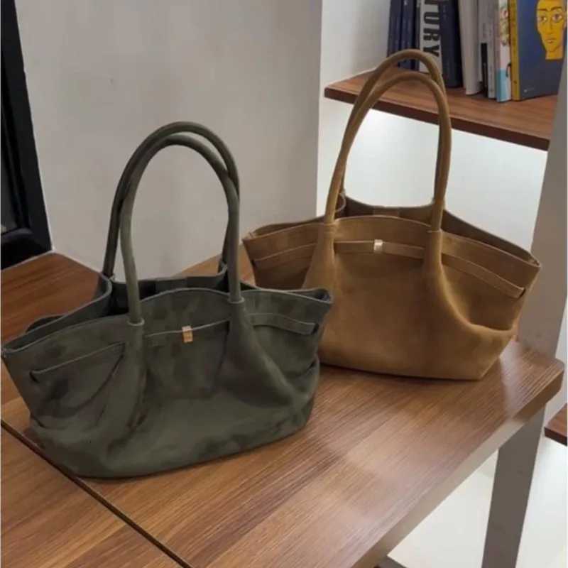 Cross Body JIAERDI Faux Suede Matte Tote Bag Women Ruffled Large Capacity Shoulder Bag Ladies Casual Premium Commute Handbag 2025 New H261016
