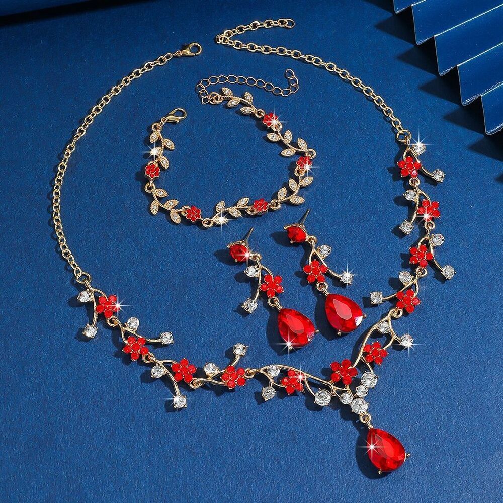 Light Luxury Elite Jewelry Set Fashion Evening Party Necklace Earrings Jewelry Set Bridal Wedding Dress Accessories European And American Vintage Je