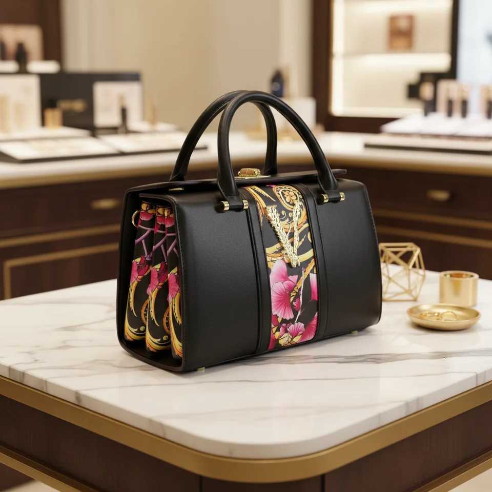 Evening Bags Totes 2026 Top Fashion Women Handbag Designer Style Ladies Bag and Silk Print Vintage Pattern Large Capacity Female Hand Bag H261016