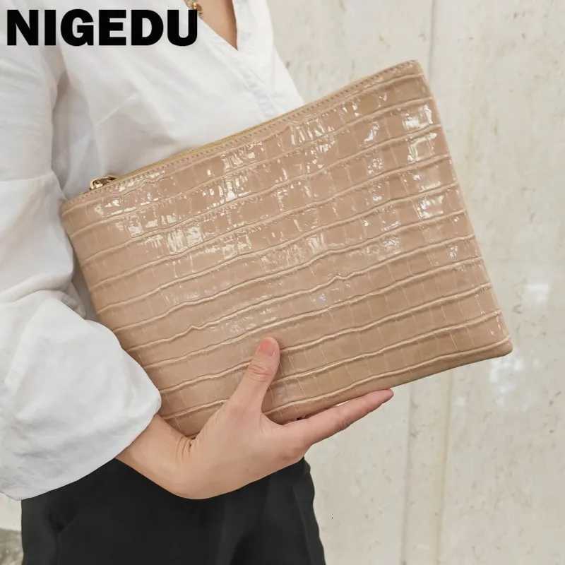Evening Bags Fashion Crocodile Women Envelope Clutch Bag Ladies Evening Party Large Clutches Handbag PU Leather Alligator Phone Purses Bolsas H26101