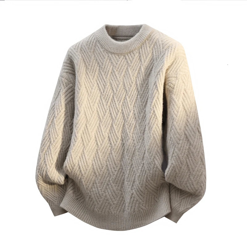 Warm Knitted Pullover Winter Men's O-neck Casual Sweater High-quality Men's Pullover Clothing Size 4XL 261015