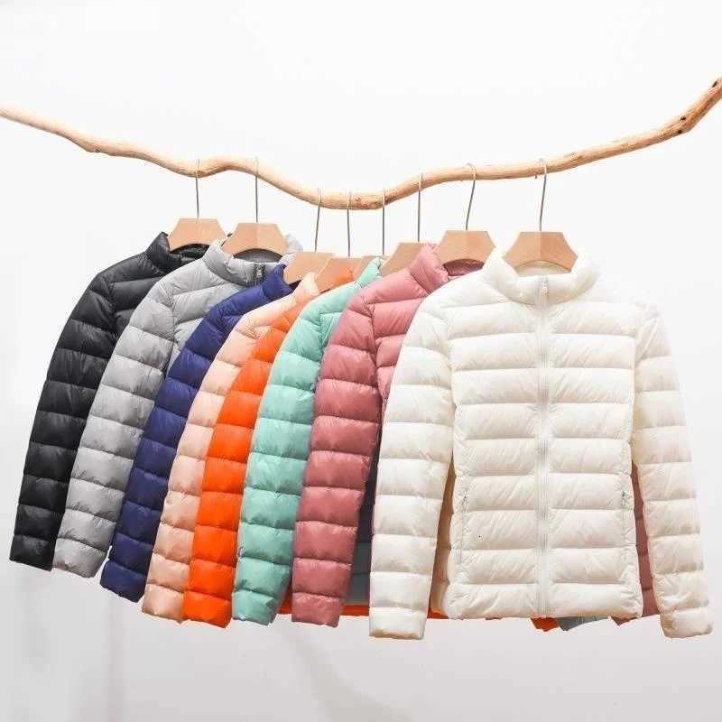 Women's Down Parkas Women's Lightweight down Cotton Jacket 2025 New Style Hooded Stand Collar Slim Fit Short Coat Autumn Winter OuterwearT