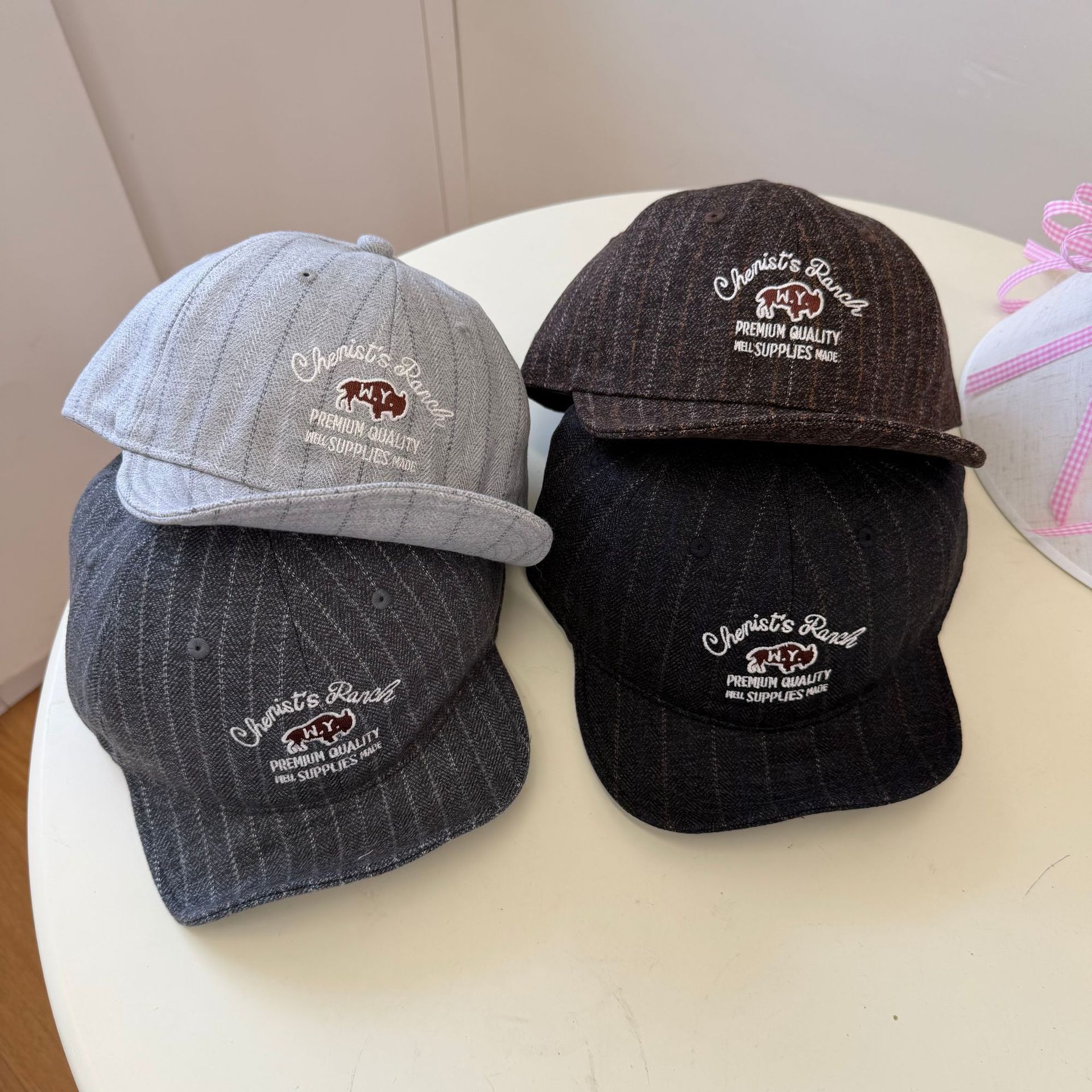 Japanesestyle retro digital letter embroidery flatbrim baseball cap trendy and versatile suitable for large head sizes women's hiphop style